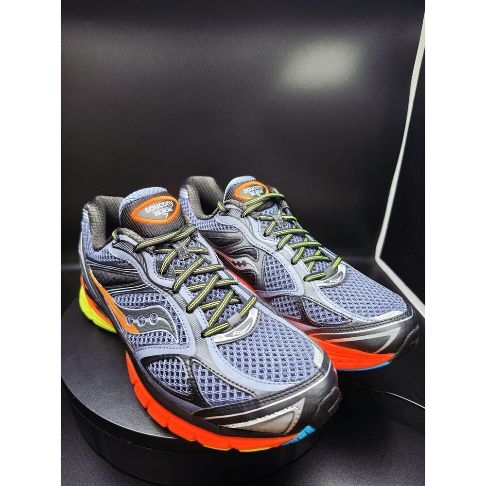 Saucony ProGrid Guide 7 Low Top Lace-Up Mesh Sneaker Grey/Multi US 10 MEN/11.5 W